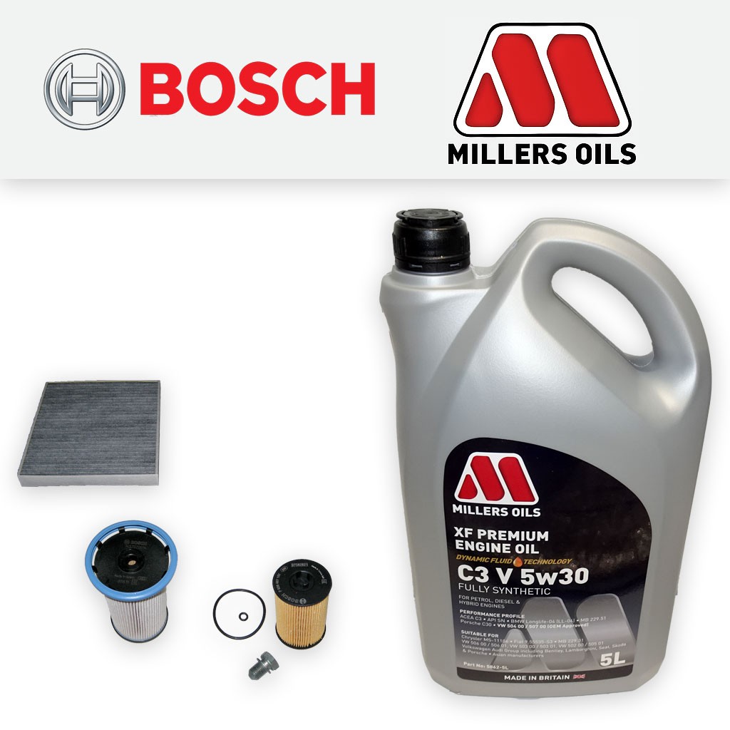 SERVICE KIT for SEAT ATECA (KH) 1.6 TDI OIL FUEL CABIN FILTERS +OIL (2016-2018)