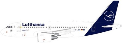 Gemini Airbus A319-100 Lufthansa D-AIBF Maßstab 1:400
