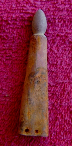 NICE DUG BRASS CIVIL WAR BAYONET SCABBARD TIP (PORT HUDSON)