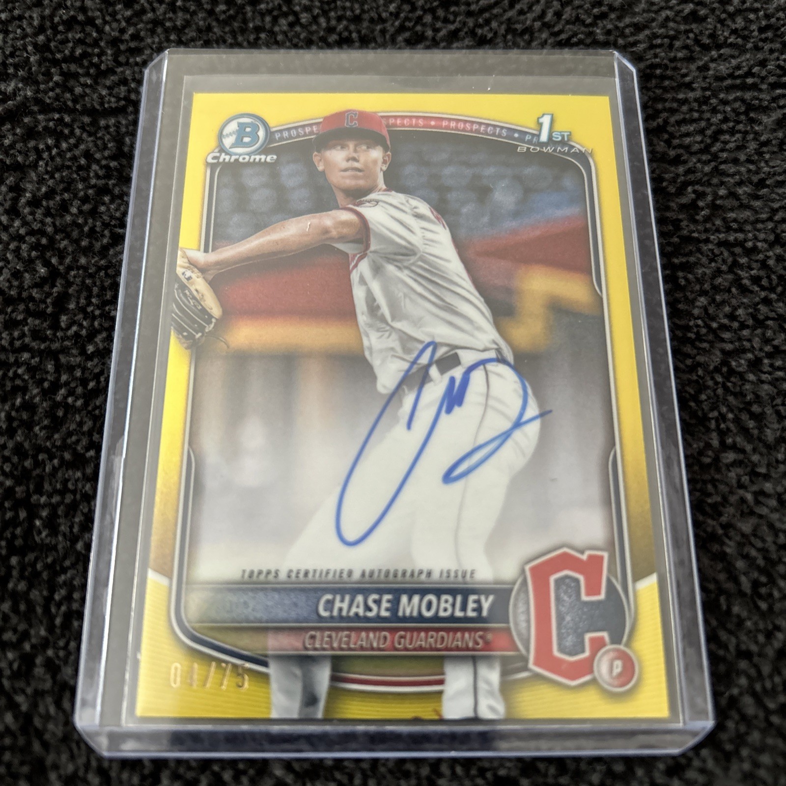 2025 Bowman - Chrome Prospect Autographs Chase Mobley #CPA-CMY Yellow 04/75
