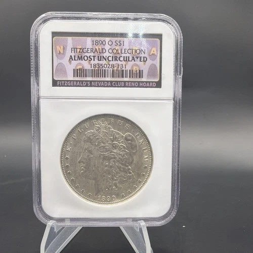 1890 O $1 Morgan Silver Dollar - NGC AU - Fitzgerald Collection