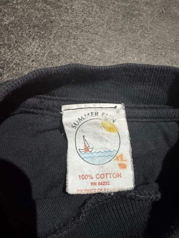 Camiseta De Colección Chicago Bulls Back To Back Wins Juvenil XL Negra Bootleg Años 90 Foto 3 de 4