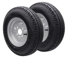 2x Anhängerrad Komplettrad Rad 4.50-10 76M/N 400kg 4x100 Reifen für Stema DOT 25