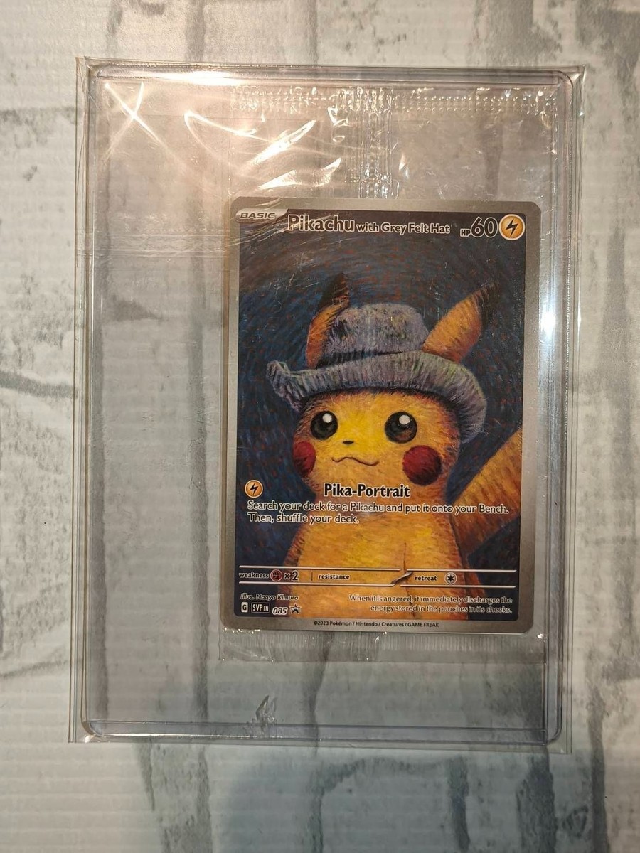 Pikachu With Grey Felt Hat Van Gogh Museum Pokemon SVPEN 085 PROMO