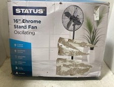 Status 16 Inch Chrome Pedestal Fan with 3 Speed (Not working see description) 