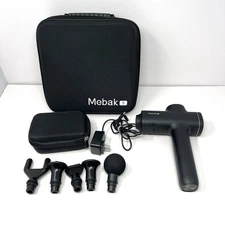 Mebak 5 Massage Gun LCD Deep Tissue Massager & Carrying Case 6 Heads (missing 1)