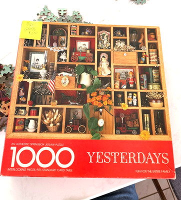 Vintage 1977 100% Verified Complete Springbok PZL5909 ''Yesterdays'' 1000pc Puzzle