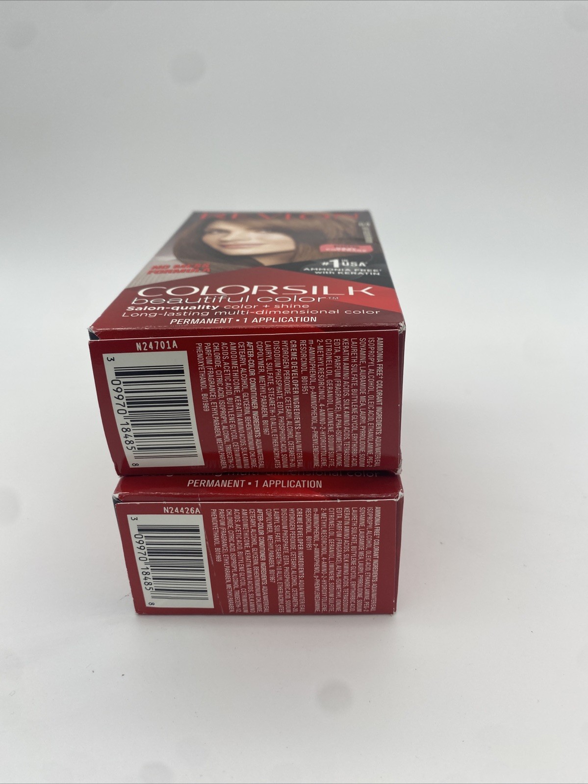 2 pack Revlon Colorsilk Permanent Hair Color *54 Light Golden Brown*