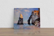 Claude Monet "The Rock Needle and the Porte dв" Canvas Print Wall Art Home Decor