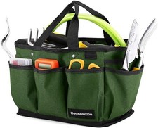Housolution Gardening Tote Bag, Deluxe Garden Tool Storage Bag and Home Organize
