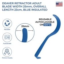 Insulated Adult Deaver Retractors 1" Blade Width Tissue Retractors Surgical Tool