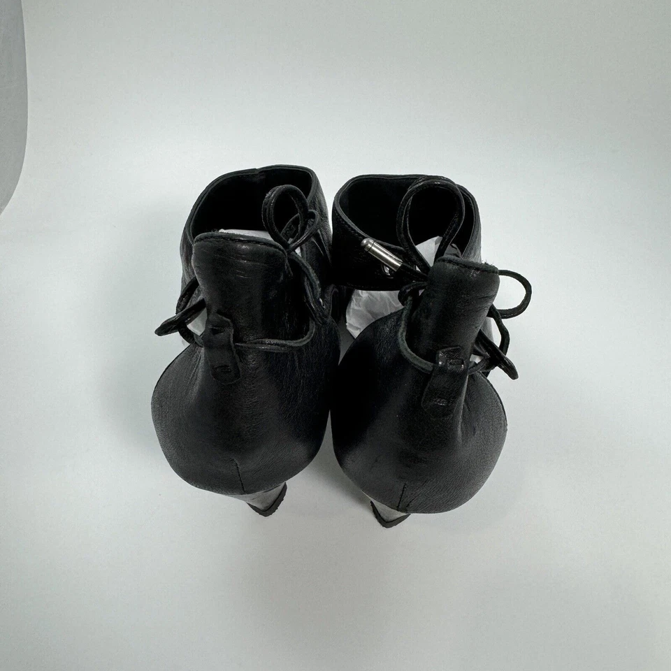 Босоножки Sigerson Morrison черные кожаные с вырезом 2 дюйма каблук размер 10 сделано в Италии - Изображение 4 из 4