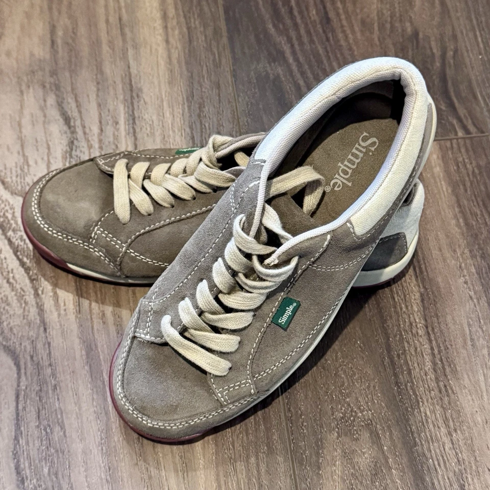 Simple brand Women’s Tan Suede Casual Walking Shoes Size 7.5 - Image 2 of 4