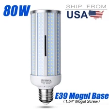80W LED Corn Light Bulb, Large Mogul Base E39 LED Bulb, AC 85V-265V, Daylight 