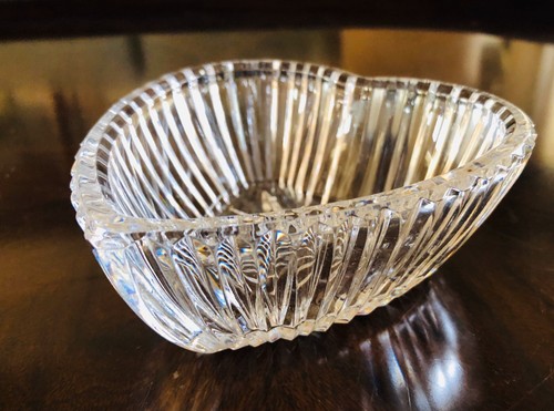 Waterford Hand Cut Crystal Heart Shaped Candy Trinket Dish Love - Picture 3 of 9