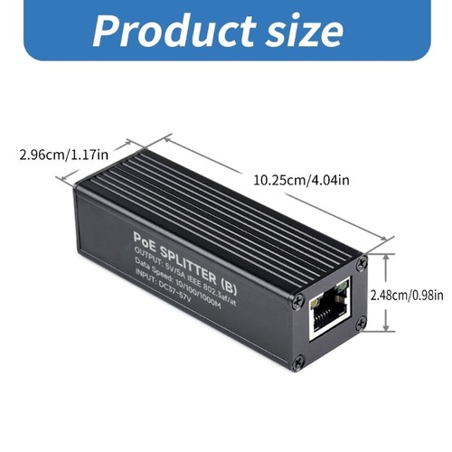 Industrial 10/100/1000Mbps Ethernet PoE Splitter, 5V 5A Output Ethernet Adapter - Zdjęcie 8 z 10
