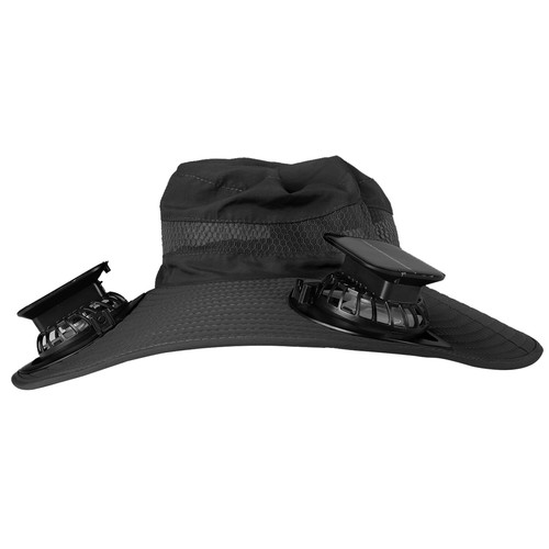 Wide Brim Hat Adjustable Solar Powered Fan Cooler Outdoor Fishing Sun Protection - Picture 12 of 26