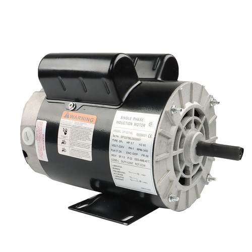 Motor eléctrico de 3,7 HP 3450 RPM trabajo compresor 1 fase 5/8" eje 230 V 56 marco - Imagen 2 de 9