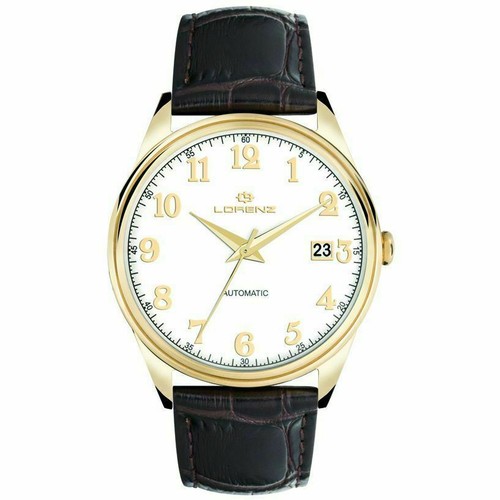 Orologio uomo automatico placcato oro data Lorenz 027186AA | eBay