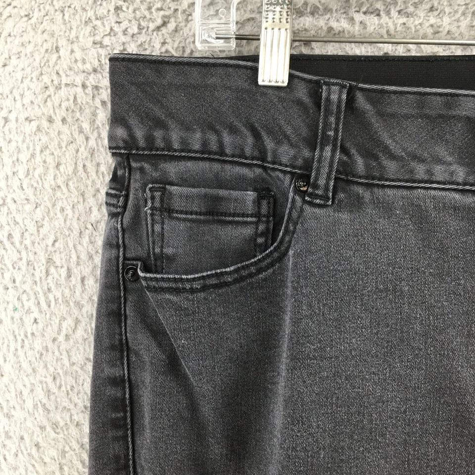 Pantalones de mezclilla Lane Bryant de pierna recta para mujer 18 (37x31 real) negros tiro alto cremallera mosca Foto 4 de 4