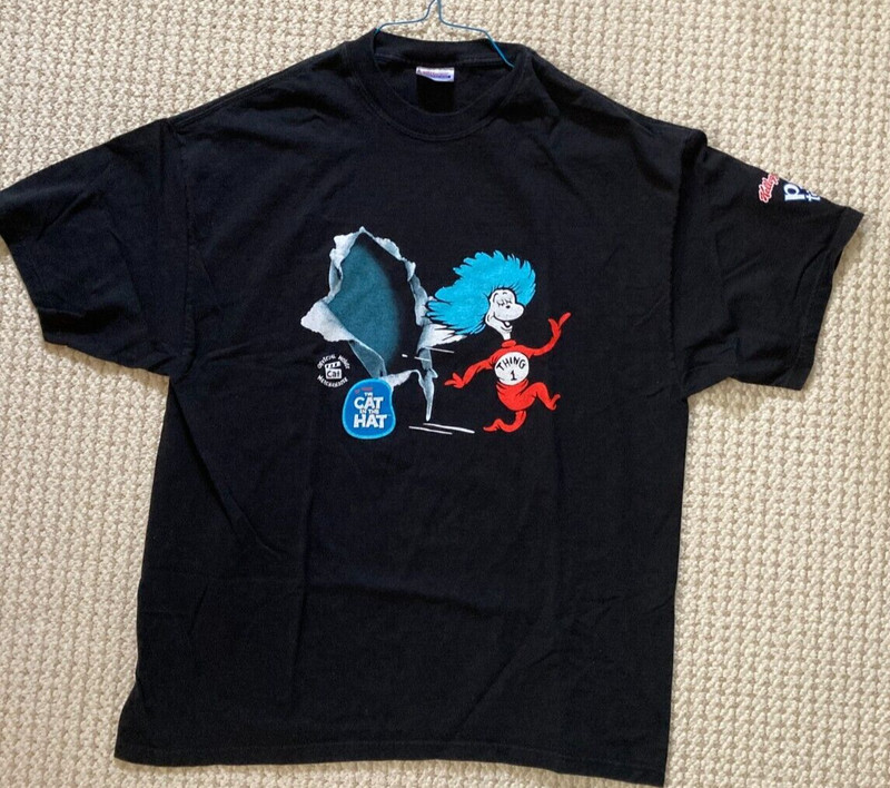 Vintage Kellogg Pop Tarts Tee, Dr Suess Cat in Hat Movie Swag 1987