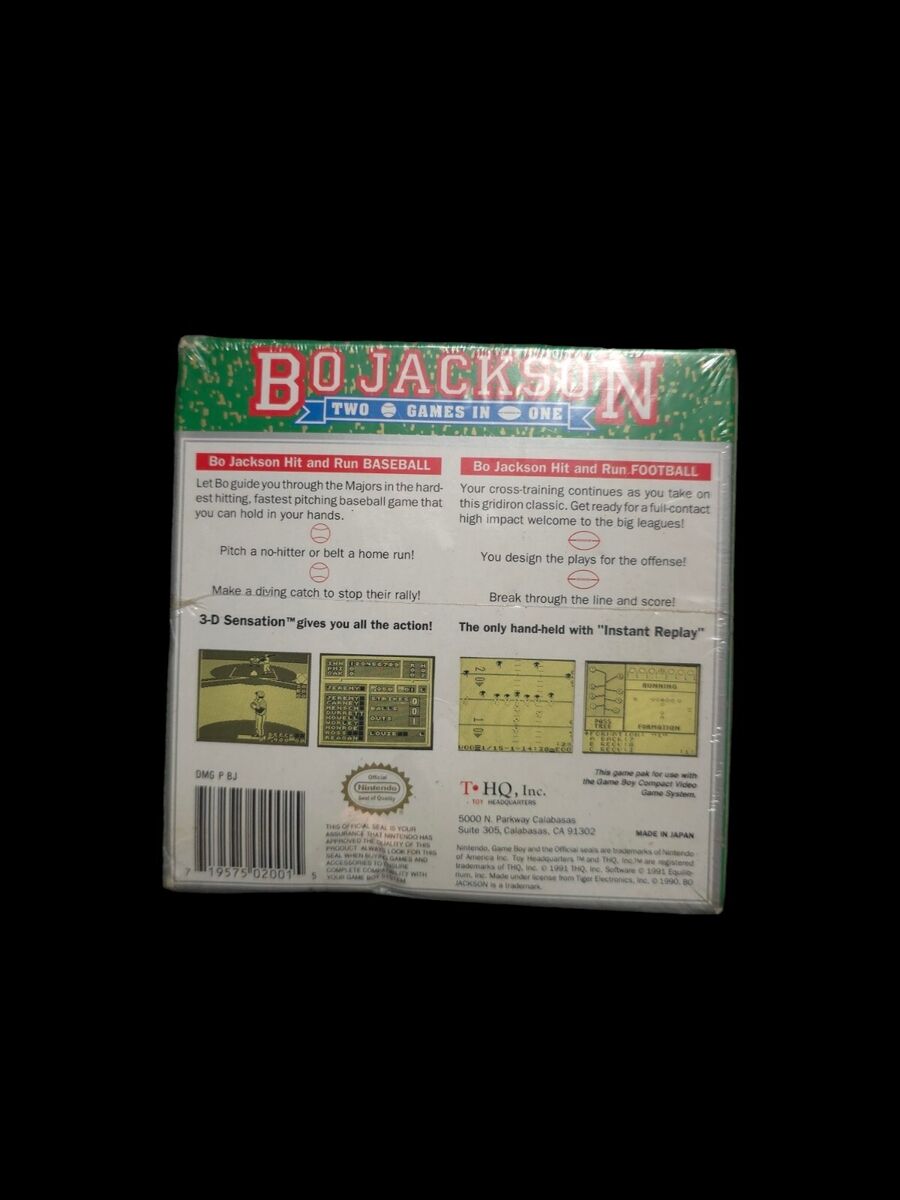 Bo Jackson: Two Games In One (Nintendo Game Boy, 1991) for Bo Jackson: Two Games In One (Nintendo Game Boy, 1991) for