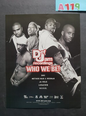DMX Method Man Ludacris Ja Rule Def Jam Recordings Promo Print Ad