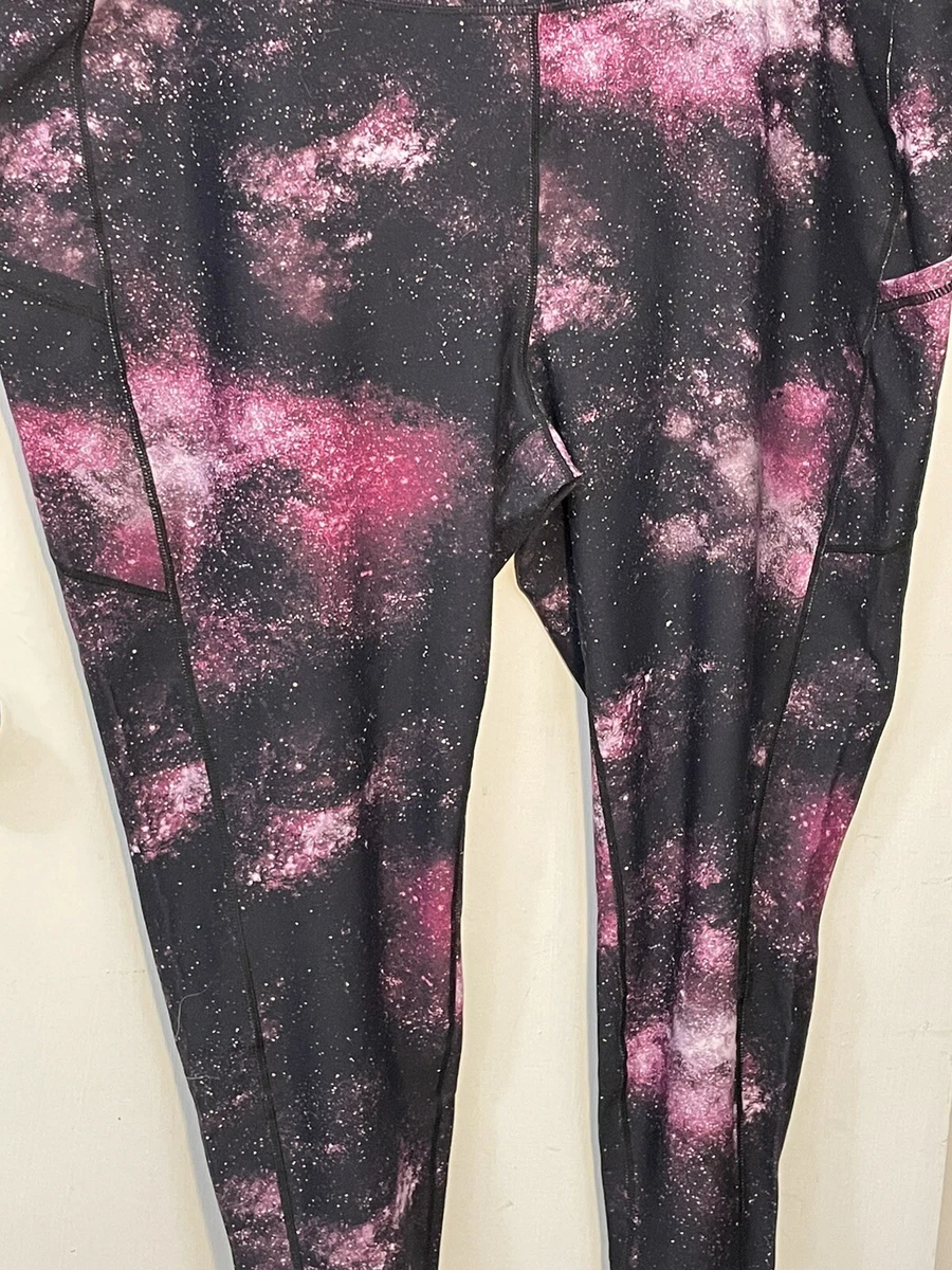 torrid, Pants & Jumpsuits, Black And Purple Galaxy Wicking Active Legging