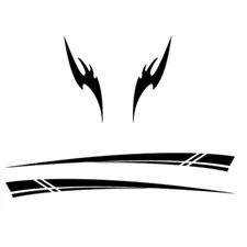 4Pcs Racing Stripe Graphics Stickers Decal Vinyl For Car Truck Body Side Skirt