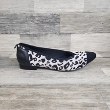 Walking Cradles Womens Bette Ballet Flats Womens Sz 6.5 W Wide Leopard NEW NWOB