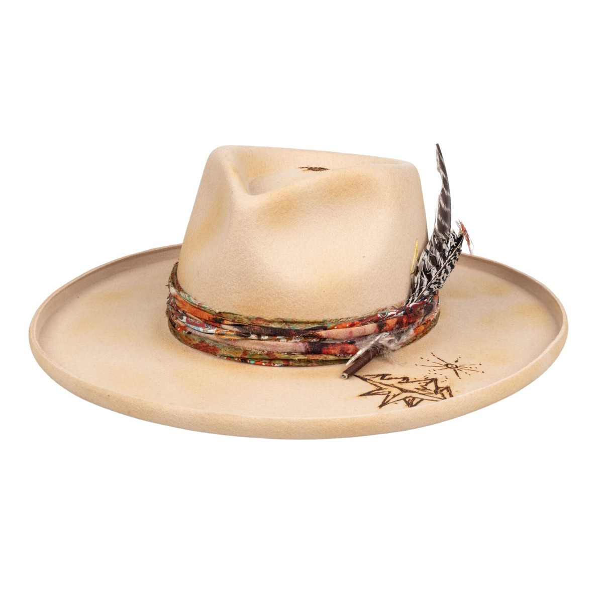 Vintage Pencil Brim Hat Stiff Fedora Men and Women