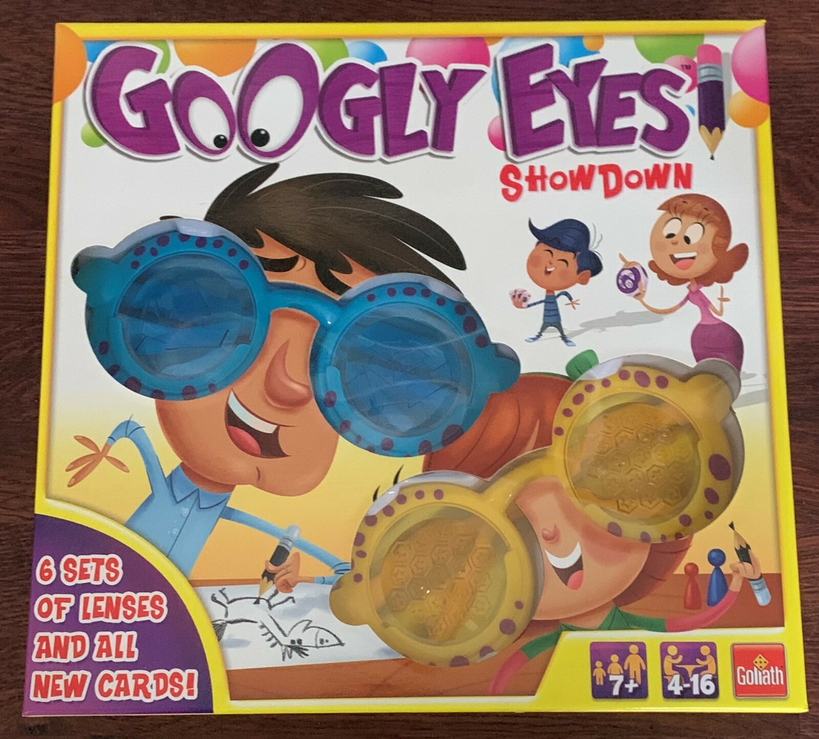 Goliath Googly Eyes Show Down Game 6 Sets Lenses Cards Age 7 Fun Kids