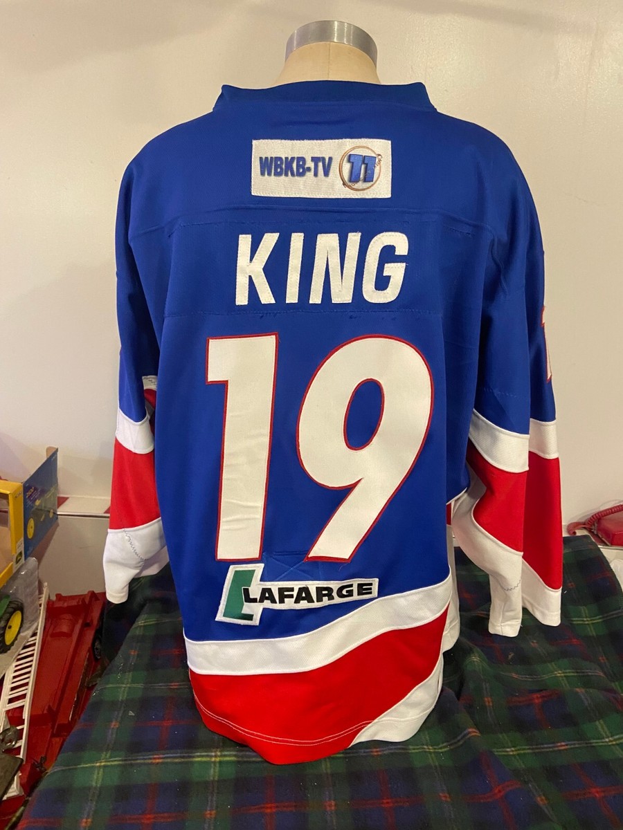 OT NAHL Alpena Ice Diggers #19 King Blue Hockey Jersey Size 54 Pro