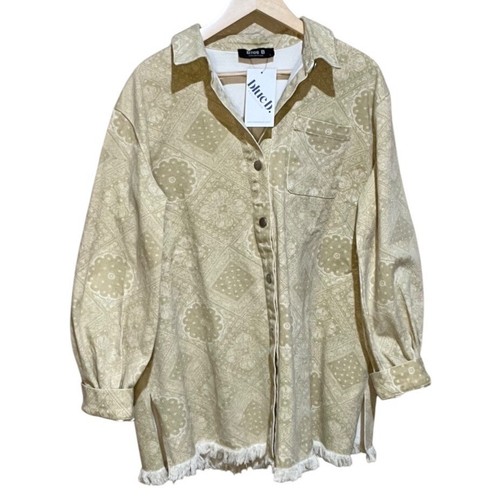Blue B Collection Paisley Twill Shacket Women's Oversized L