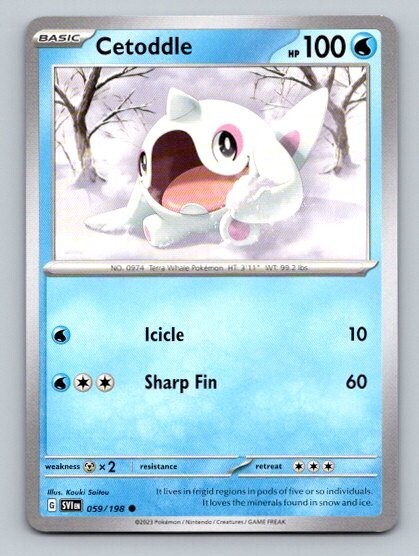 2023 Pokemon Card Scarlet & Violet Cetoddle 59/198