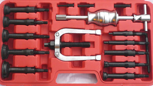 Extractor de rodamiento piloto de orificio ciego profesional 16 piezas removedor deslizante martilleo - Imagen 5 de 10