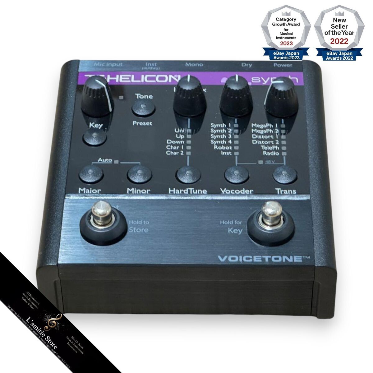 TC-Helicon VoiceTone Synth Vocal Effects Processor Pedal TC-Helicon VoiceTone Synth Vocal Effects Processor Pedal