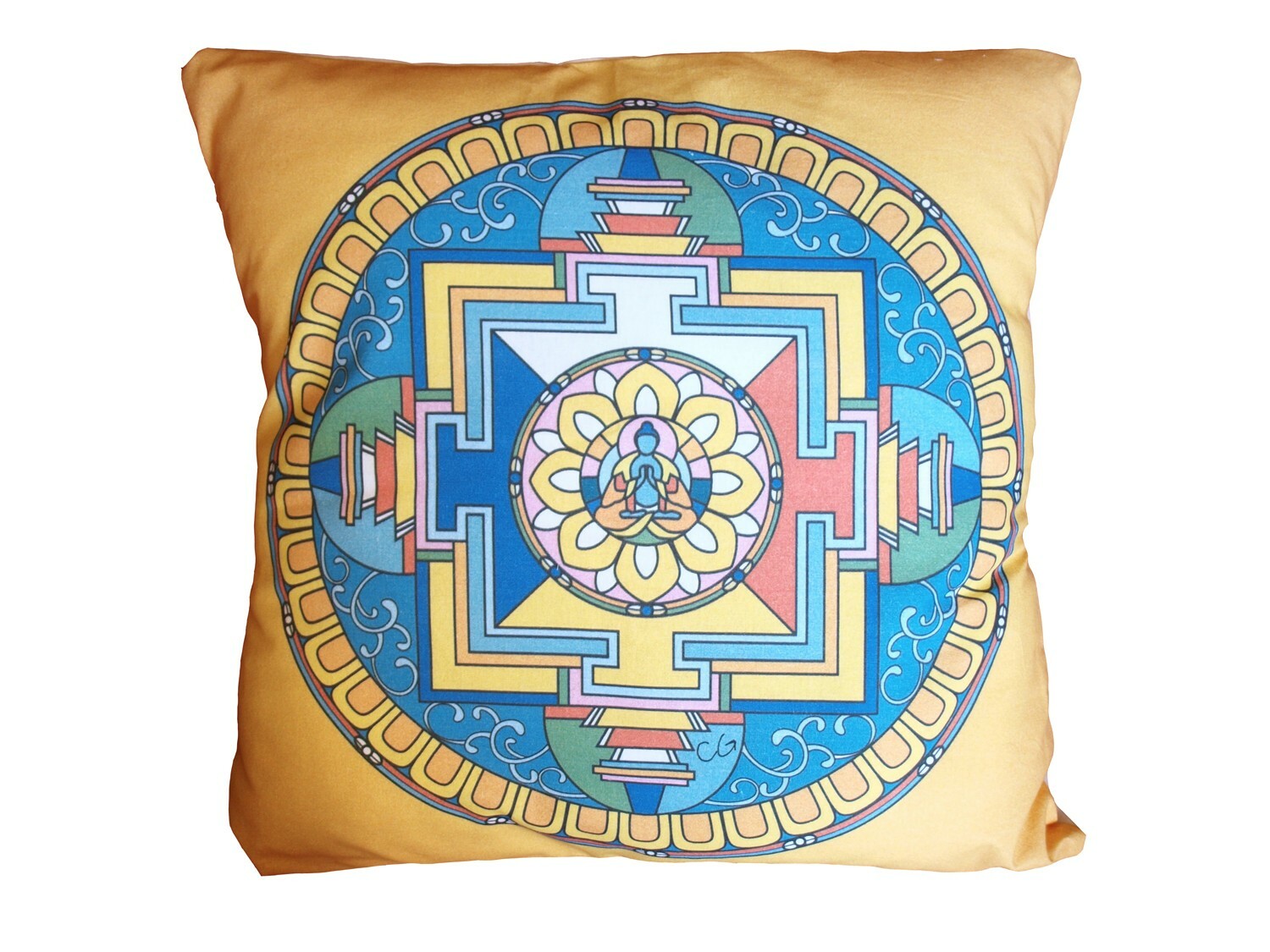 Housse de coussin mandala lavable fait main pour remplacer vos textiles ternes