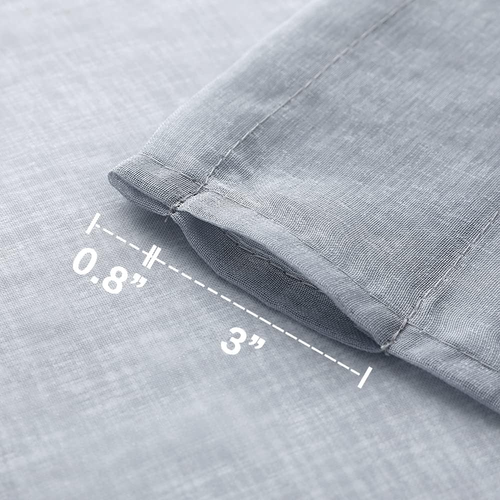 Half Curtains for Windows,48 Inch Length,Sheer Short Curtains for Bedroom,Small - 第 7/12 張圖片