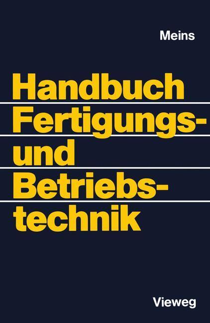 Thumbnail - Handbuch Fertigungs- Und Betriebstechnik | Buch | 9783322849113