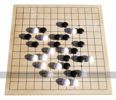 Go Masters - Einsteiger-Go-Set - Holzbrett (13x13 und 9x9)