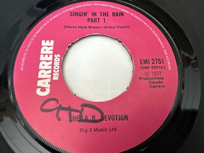 Sheila B Devotion - Singing In The Rain Part 1 7'' Vinyl Single Record