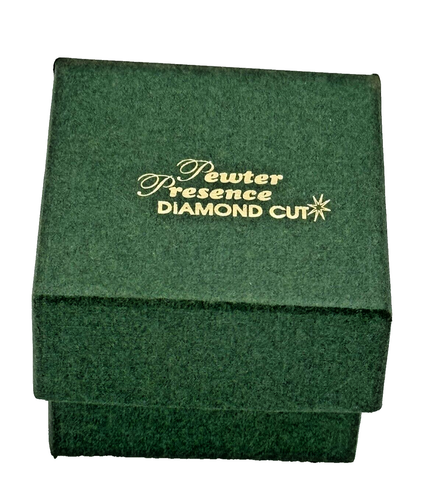 Pewter Presence Diamond Cut Christmas Candy Cane Pin with Box - Picture 2 of 5
