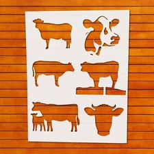 Reusable Sturdy Cow Stencil Template Reusable for Wall Art, DIY Crafts  Fabric