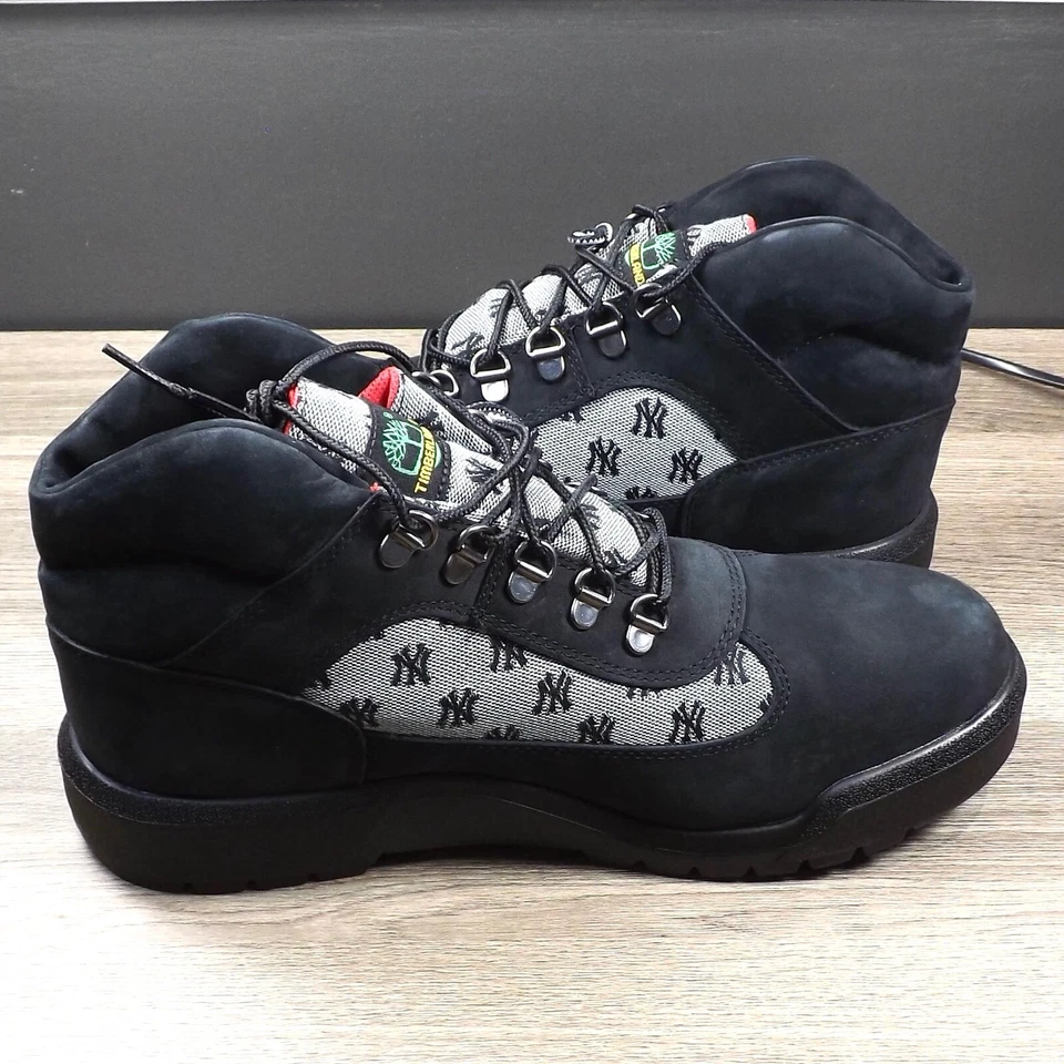 New York Yankees NY Béisbol Timberland Supreme Field Botas de Senderismo Negras para Hombres Foto 2 de 4