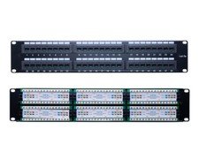 Cat5e 48 Port Patch Panel 110Type 23-26AWG RJ45 Ethernet LAN Network Rack Mount