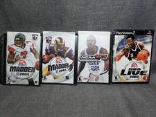 PS2 Playstation 2 Lot of 4 Games - Madden 2003 2004 NBA Live 2002 NCAA 2K3