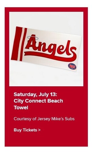 2024 Angels City Connect BEACH TOWEL + Mike Trout Retro Jersey Bobblehead SGA - Picture 4 of 4