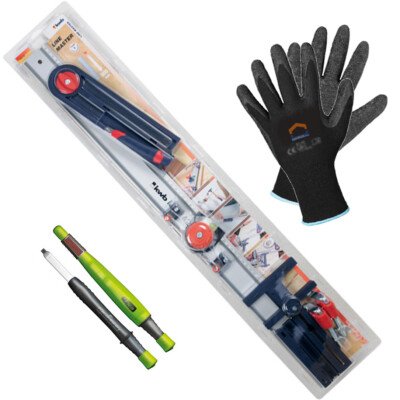 kwb Line Master Universal Set 10 tlg. + Pica Big Dry + Arbeitshandschuhe