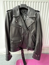 Belstaff Bull Leather Jacket Womens Size 8uk, 40eu Used